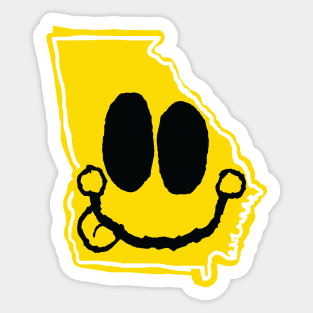 Georgia Happy Face with tongue sticking out Sticker